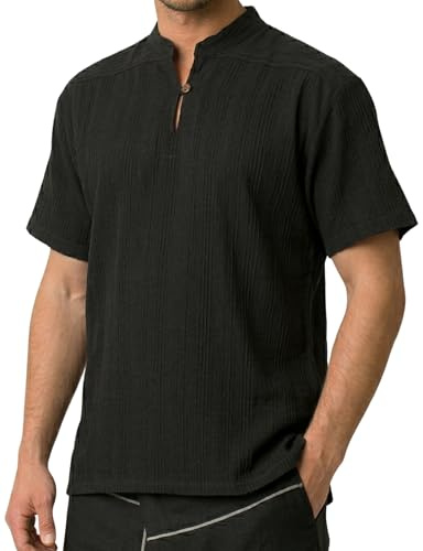 PANASIAM Shirt BEN, black, S, shortsleeve