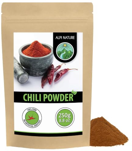 Alpi Nature Chile en Polvo 250g, Chiles Secos y Molidos, Chile en Polvo Picante Molido
