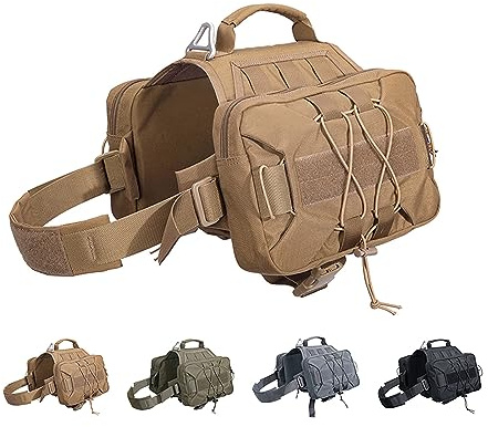 EXCELLENT ELITE SPANKER Nylon Hund Rucksack mit 2 Seitentaschen für Wandern