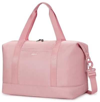 ECOHUB Ryanair Handgepäck Tasche 40x30x20, 20L Ryanair Handgepäck 40x20x25 für Flugzeug, Faltbare Reisetasche Mit Abnehmbar Nass-Tasche, Ryan Airlines Bag 40x20x25, Weekender Damen Herren(Rosa)