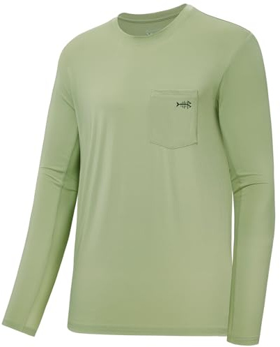 BASSDASH Camiseta de Manga Larga para Hombre UPF 50+ Performance Protección Solar UV Pesca Senderismo Camisetas Deportivas