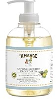 L'AMANDE - Sapone Liquido Mani e Corpo Delicato, Gel Detergente Purificante ed Enerigizzante con Olio Essenziale di Cipresso Bio della Toscana - Sapone Mani e Corpo Naturale, Aroma Fiorito, 300 ml