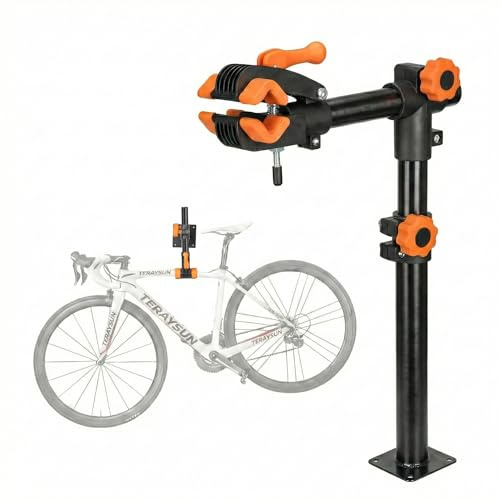 SkyProsper Fahrrad Wandhalterung Montageständer – Teleskoparm (Wandabstand Verstellbar) – 360° Drehbar & Höhenverstellbar – Platzsparend Abnehmbar – Reparaturständer für MTB & Rennräder