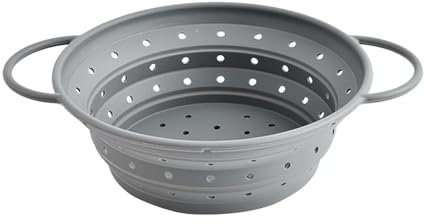 Foldable Strainer - Fruit Washing Kitchen Colander Soft Foldable with Handles | Versatile Sink Colander Strainer Draining Basket for Salads Pasta Spaghetti