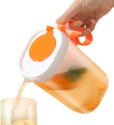 jugs for drinks, juice pitcher | tea pitcher with 2.2L juice containers, high capacity beverage pitcher, refrigerator safe beverage containers for milk, lemonade, beer, tea he