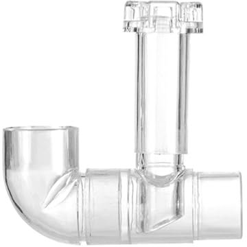 ZEPFJHE Clear Aquarium Skimmer with Transparently Pipe Inflows Outflows Water Plant Filter