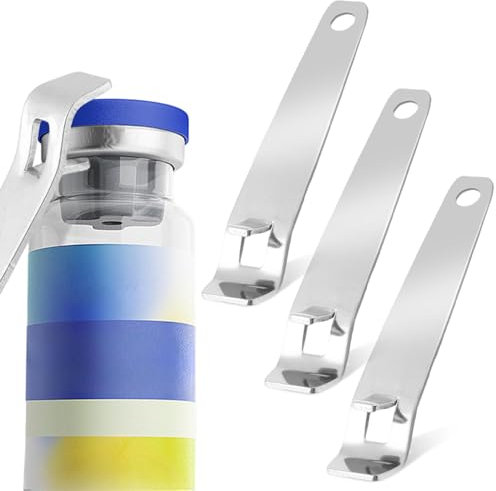 Lot de 3 mini décapsuleurs pour bouteille de liquide buccal manuel en acier inoxydable, outil multifonction pour démarrage de bouteille de bière, petit gadget pour infirmières, pharmacies/usage