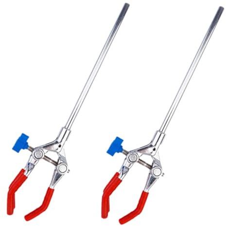 MUCKLILY 2stücke Flaschenklemme aus Edelstahl Flaschenklemme Wiederverwendbare Flaschenclip Laborzubehör Flaschenhalter für Reagenzgläser und Kolben