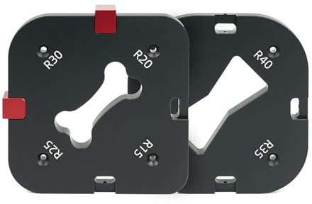 2 Stück Eckradius-frässchablone, Router Jig Radius Schablone, Eckradius-Fräsbit-Vorlage, Fräser-Vorlagen Für Abgerundete Ecken Zum Erstellen Von Bilderrahmen Und Zum Schleifen Von Holzecken