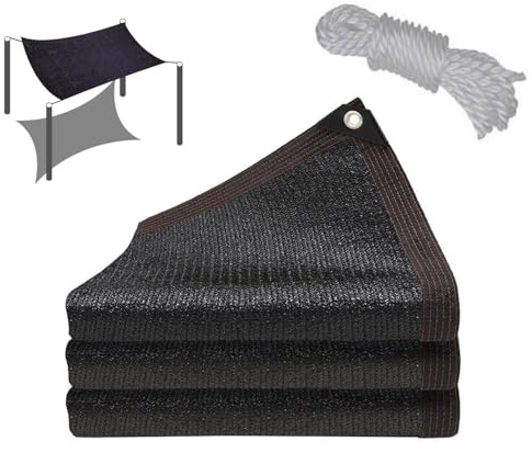 Tenda A Vela per Esterno 3x4 4x4 4x5 4x6 4x8 5x4 5x2,Vela Ombreggiante Rettangolare,Telo Vela Ombreggiante Permeabile, Telo Ombreggiante con Occhielli,Rete Ombreggiante per Terrazza(8x8m)