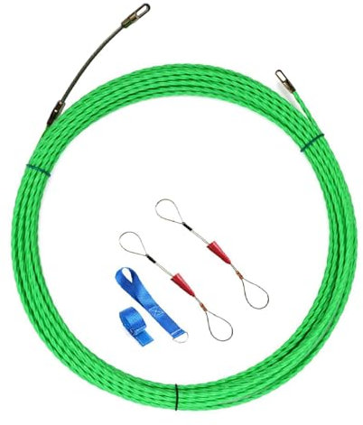 FBANULPEX Cables eléctricos Enhebrador de Cables eléctricos， Canaleta sólida de 4 mm x 10 Metros, 20 Metros, 30 Metros, Cable de Cinta pasacables eléctrica(4mmX 30m)