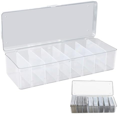 Scatola per Carte, Scatola per Schede Collezione, scatola Porta Carte per MTG, Organizzatore Trasparente con Separatori Regolabili, per Conservare Fino a 700 carte per Flashcards, Biglietti da Visita