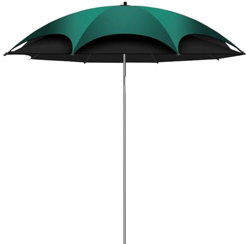 QUSYZD Ombrellone da Pesca, ombrellone da Spiaggia, ombrellone da Giardino Impermeabile con Protezione Solare, per Spiaggia, Patio, Campeggio, Pesca, Verde - 240 cm (8 Piedi),Green-240cm(8ft)