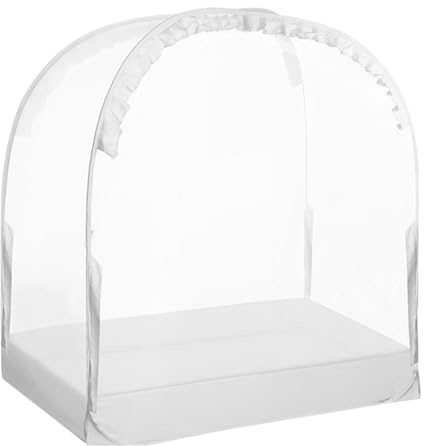 Kinderbett-Abdeckung, atmungsaktiver Netz-Bettschutz, Sicherheitsbarriere, 70 x 130 x 140 cm, hält das Baby vom Herausklettern, tragbares Kindergartenzelt, Schlafzimmer, Schule, Reisen, Schlafen im