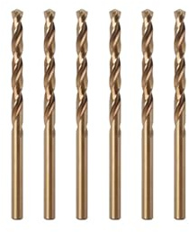 Misuyue Lot de 6 forets hélicoïdaux en carbure HSS M42 pour métal, acier inoxydable, aluminium, bois 8 % cobalt, 2,8 mm
