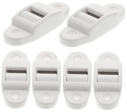 SOLUSTRE Guía de Correa de Rodillos para Persianas Enrollables 14 Mm, Plástico Resistente, Cepillo Integrado, Accesorios para Cortinas, Uso Doméstico, Paquete de 6 Unidades
