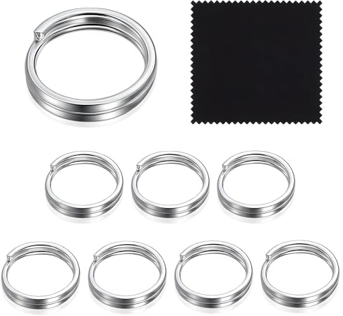IANFAN 8 Stück Biegeringe Silber Kleine, 925 Binderinge Kleine mit Doppelschlaufe 6mm Spaltringe Verbindungsstücke Jump Rings für Schmuck Halsketten Armbänder Ohrringe Basteln Ornamente und DIY-Kunst