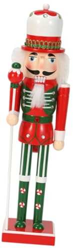 Cascanueces de Navidad hechos a mano, 50 cm, serie de caramelos con cetro de cinta