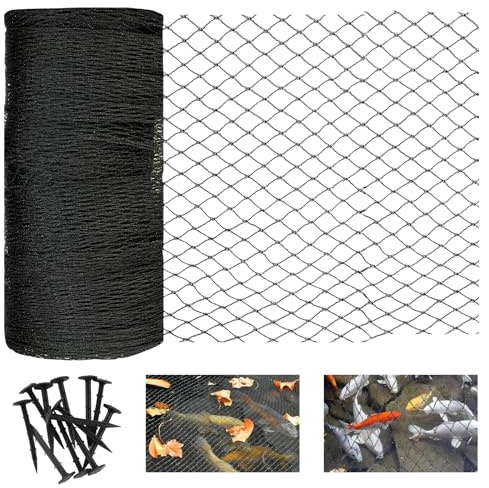 Dammskyddsnät av robust, UV-beständigt material, finmaskigt nät för att skydda mot fåglar (duvor, herre) på damm, hönshus och balkong (4 x 10 m)
