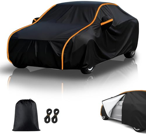 Autoplane Winter für Hyundai Santa Fe MX5 SUV 2023-2025, Autoabdeckung Winter Vollgarage Auto, UV-BestäNdig, Staubdicht, Regendicht, Kratzfest Und Schneefest