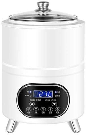 KRYANFEN Yogurtiera Professionale Macchina Yogurt 8L 12L con Interno in Acciaio Inox 304 e Schermo LCD per Yogurt Fatto in Casa e Natto per Le Famiglie Numerose White-8L