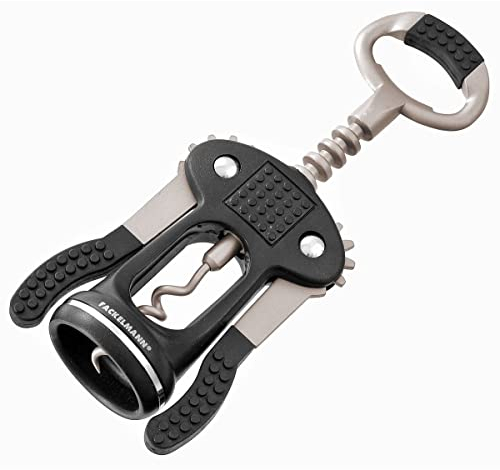 Fackelmann Sacacorchos de doble palanca 17x7cm, Aleación de zinc, plástico ABS, acero inoxidable y santoprene. 1 ud.