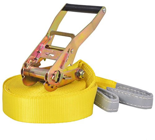 Festnight Slackline 15 m x 50 mm 150 kg Gelb