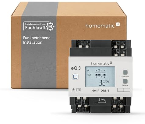 Homematic IP Smart Home Funk-Schaltaktor für Hutschienenmontage HmIP-DRSI4, 4-fach