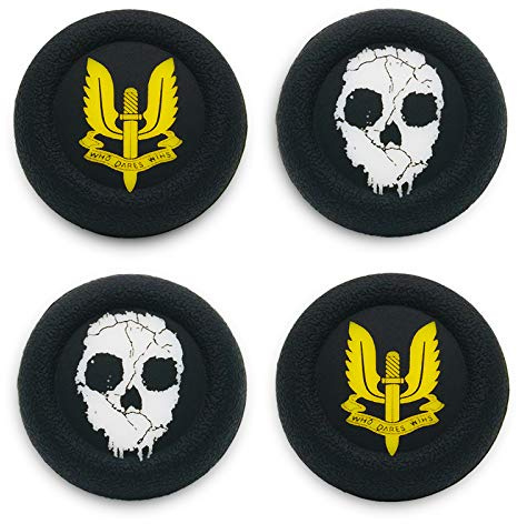 Playrealm Soft Rubber Silicone Printing Thumb Grip Cover x 4 for PS5, PS4, Xbox Series X/S, Xbox One, Switch PRO Controller(Duty Calls Pack)