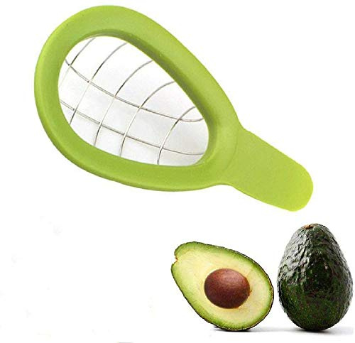 Yilu Avocado-Schneider, 2 Stück Edelstahl Avocado-Cuber, Gemüse Mango-Schneider Melone Obst Cutter Cuber Küche Handwerkzeug Gadgets Würfel Würfel Avocado Werkzeug Cutter