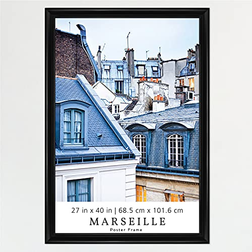 MCS, Svart Marseille Affischram, 27 x 40 tum, 27 x 40