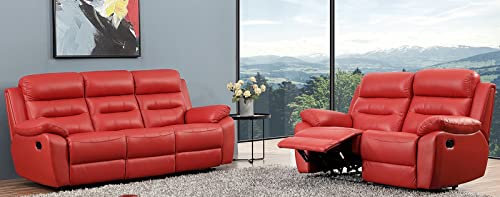 Voll-Leder Sofagarnitur Fernsehsofas Relaxsofas 5131-3+2-8401