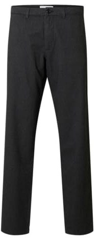 SELETED HOMME SLHSLIM-Miles 175 Brushed Pants W Noos, Gris Oscuro/Detalles: Estructura, 30W x 32L
