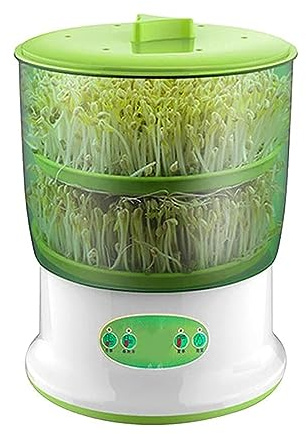 Germinador Automático Máquina De Cultivo De Frijoles, Gran Capacidad De Germinación De Plántulas Herramientas, Germinador Doméstico, con Sistema De Rociadores Automáticos (EU,2 Layer)