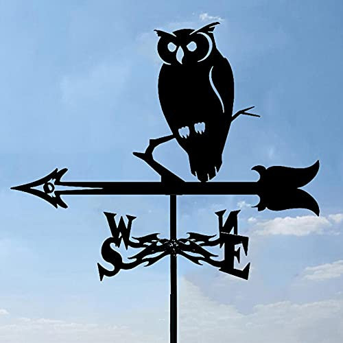 Retro Metall Mann und Pferd/Eule/Schwan/Dreieck Flugzeug/Sensenmann Wetterfahne Dachhalterung Windrichtungsanzeige Hof Garten Scheune Bauernhof Hof Metall Windfahne Ornament Measuri
