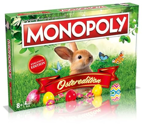Winning Moves Monopoly Ostern Edition - Monopoly Spiel für Fans - Familienspiele Strategie Brettspiele Ostern - 2+ Spieler ab 8+ Jahren - Deutsch
