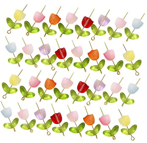 Anneome 100pcs Glass Beads for Jewelry Making Spacer Beads for Bracelets Necklaces Home Decor