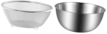 Alipis Ensemble de Passoire à Riz Et Légumes à Mailles Fines 2 en 1 pour Cuisine Drainage Facile pour Un Lavage Efficace