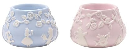 Disney - Set di 2 portacandele Alice nel paese delle meraviglie, motivo Alice e coniglio bianco, decorazione e articoli per la casa per gli amanti del cinema, camera da letto, cucina, bagno e sala da