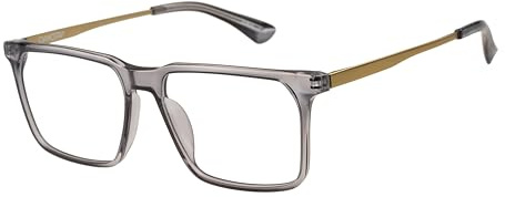 DAKOTA Brille mit Sehstärke für Damen optional mit Sonnenbrillentönung oder Blaulichtfilter, Rechteckig, gefertigt aus Kunststoff (inklusive Brillenetui)