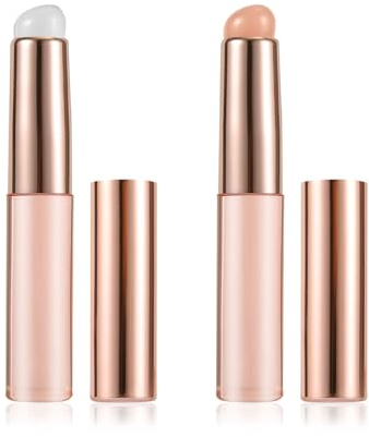 2pcs Silicone Lip and Concealer Makeup Brushes, Lip Mask Applicator Silicone Lip Brush with Cap Multifunctional Make Up Beauty Brush for Lipsticks, Lip Gloss, Lip Balm, Concealer and Nail