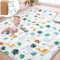 Tapis de Jeu pour Sol, 180x150cm Pliable Grand Tapis Antidérapant Épais, Tapis Doux Imperméable Portable, Lavable en Machine Tapis de Jeu (Animaux)