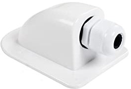 BAFEIYA Doppio ingresso filo Scatola passacavi Pannello solare Tetto Ingresso filo Scatola passacavi Cavo Camper Bianco Doppio foro RV Accessori for auto for yacht Novità(Single Hole White)
