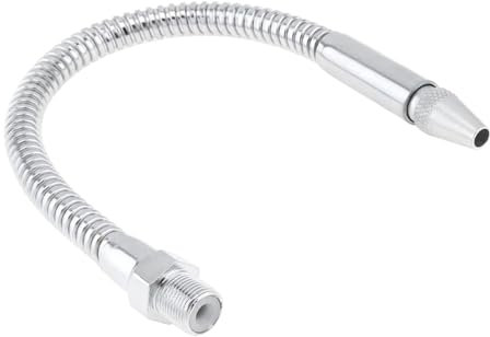Tubo de refrigeración flexible de metal, Tubo flexible de refrigeración por agua y aceite de metal de 3/8 pulgadas y 390 mm con boquilla redonda for máquina CNC, torno y fresadora.