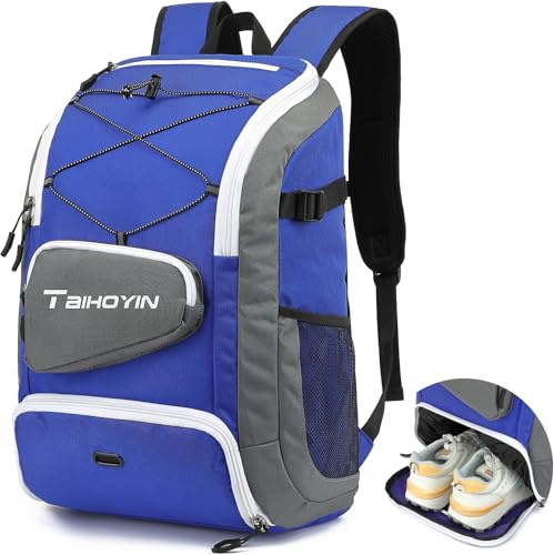 TAIHOYIN Mochila de natación con compartimento para zapatos, bolsa de gimnasio pequeña para hombres y mujeres, bolsa de equipo de natación para playa y piscina, Azul, S, Mochila de natación