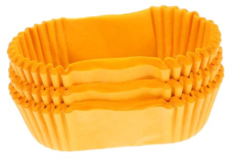 Mikinona Pirottini di Carta Ovali per Muffin e Torte, Impermeabili e Resistenti al Calore, Gialli, per Feste e Celebrazioni