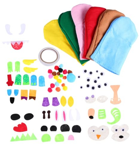Veemoon Handpuppen Bastelset Für Junge Mädchen Aus Filz Mit DIY-handpuppen-materialkit Zum Selbermachen Und Spielen Als Dekoration Für Zuhause