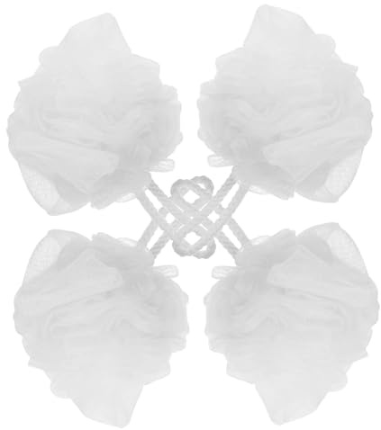 Toyvian 4 piezas Esponjas de Ducha Grandes y Duraderas Espuma Rica para Exfoliación Corporal para Mujeres y Hombres de Unidades