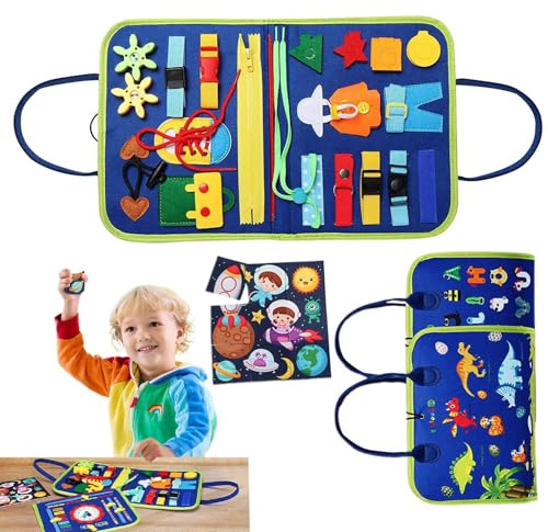 Weiches Filzbrettspielzeug – Luxuriöse sensorische Spielesammlung für unterwegs, Reise-Spielsystem, Fortgeschrittenes Programm zur Entwicklung der Feinmotorik | Appr