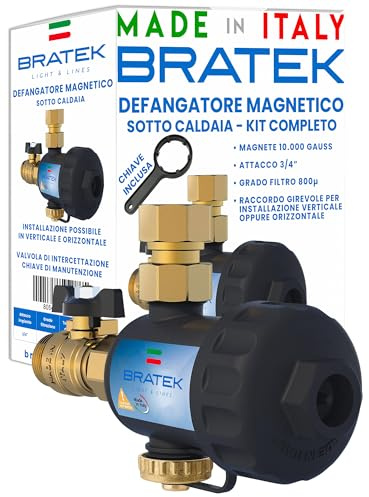 Bratek Filtro Defangatore per Caldaia - Defangatore Magnetico 10000 Gauss